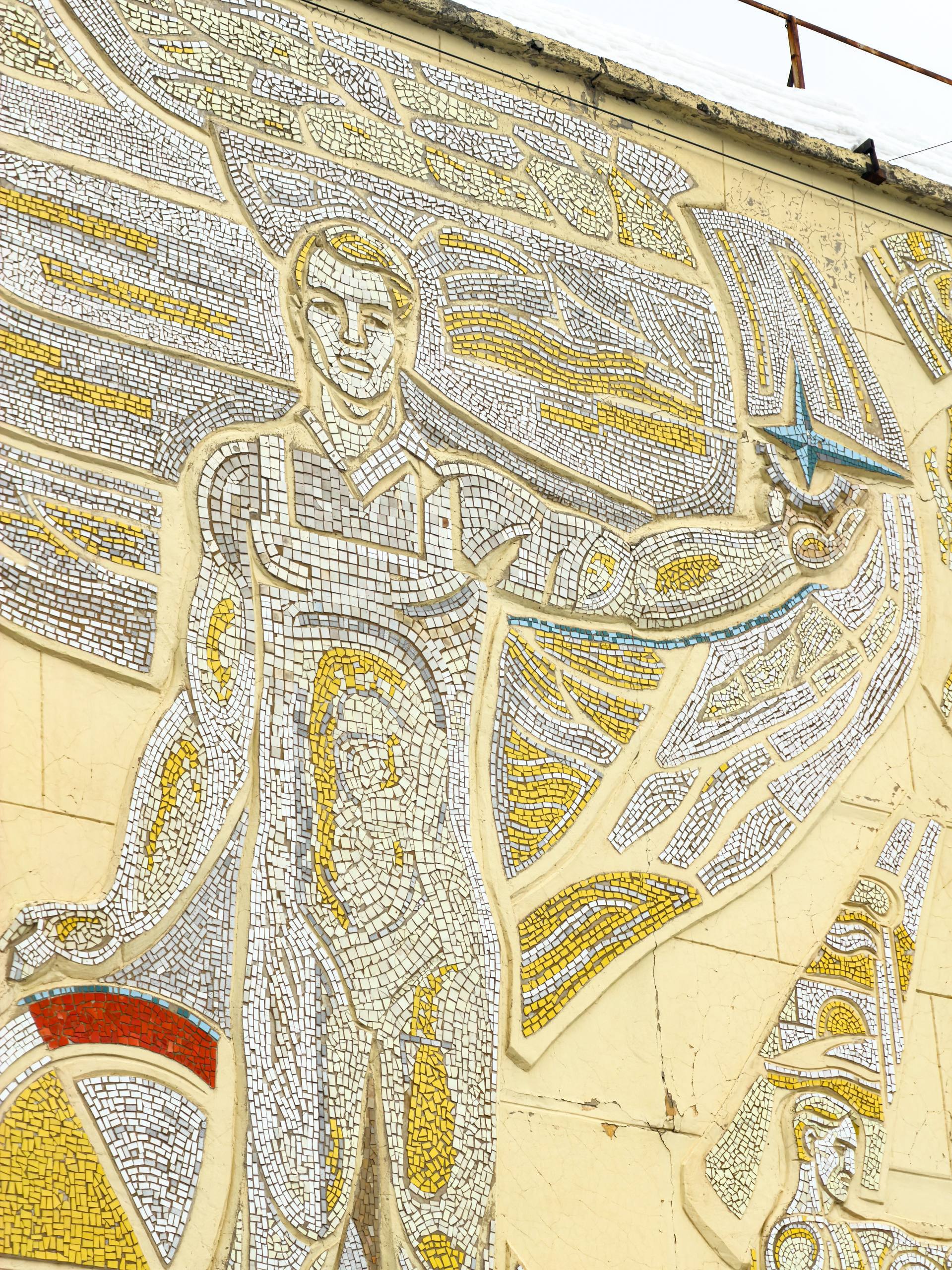 Мозаика рабочих автобусного парка