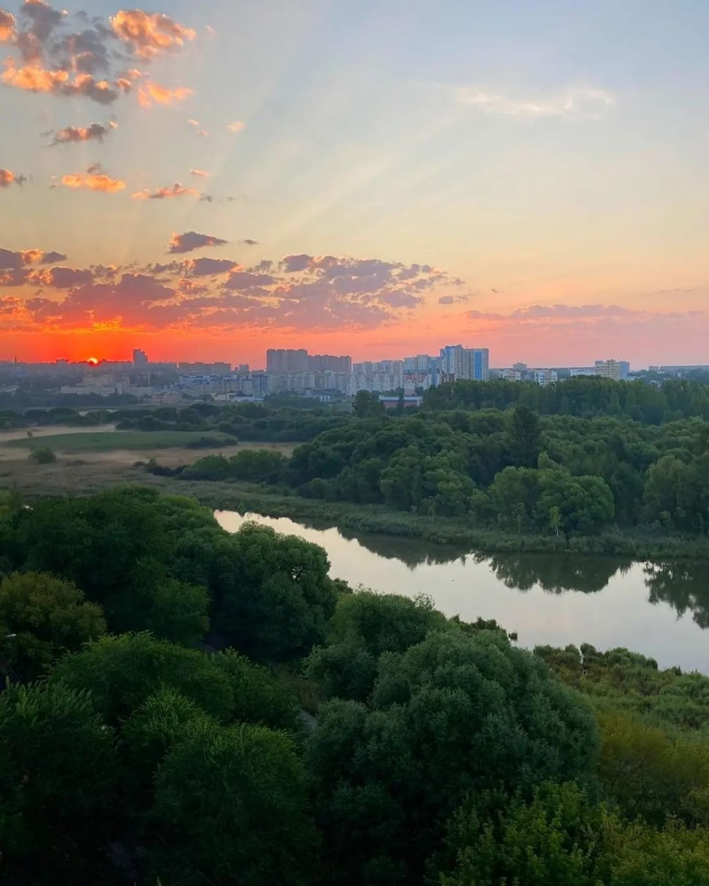 Восход солнца в Ульяновске