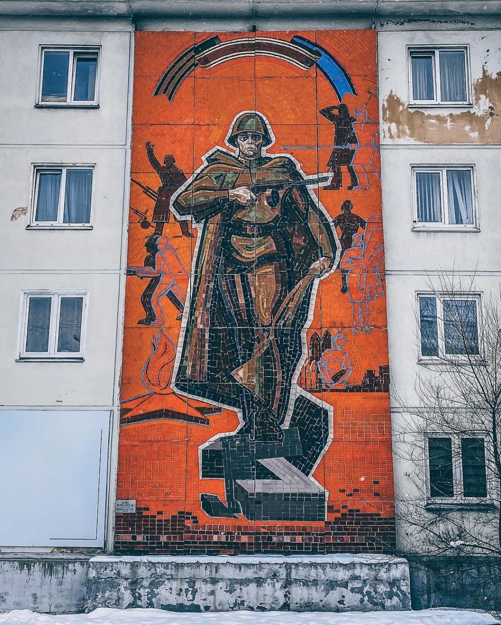Советская мозаика в Ангарске