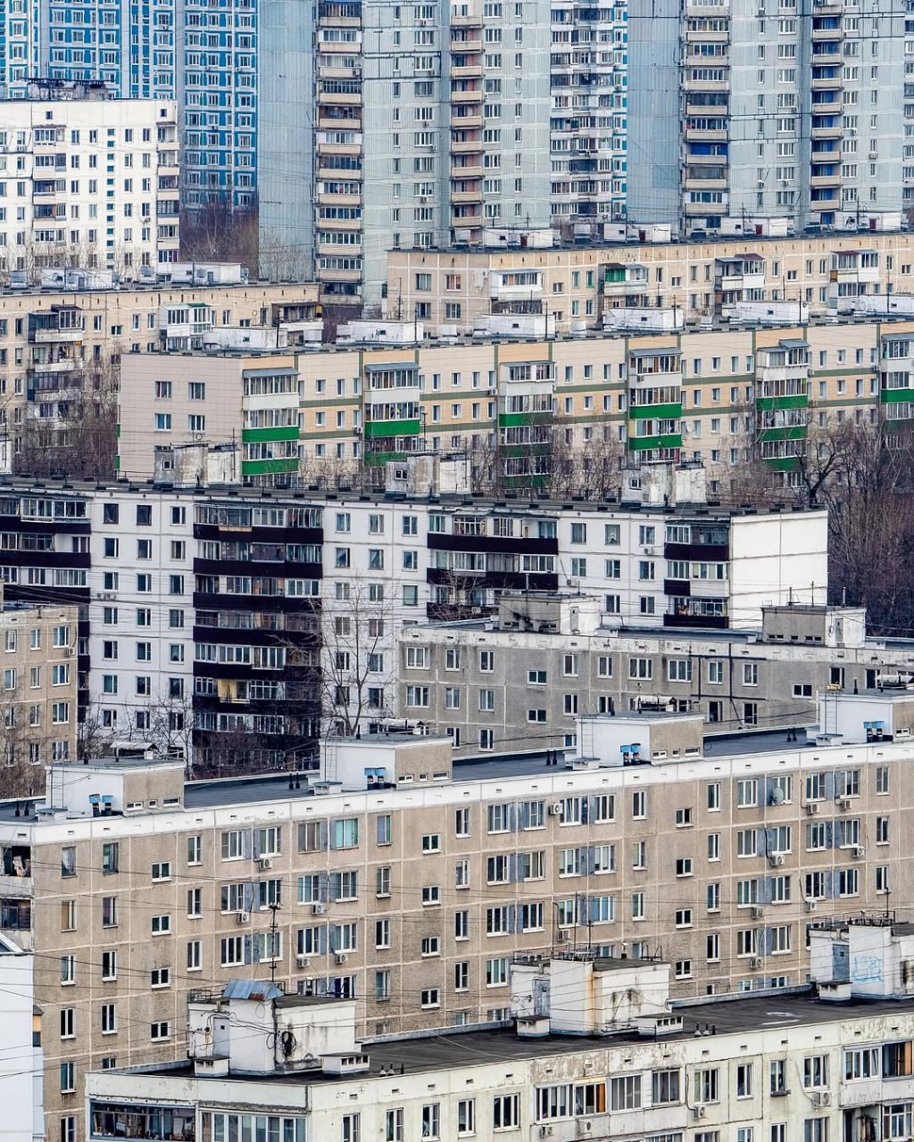 Советские панельные дома в Москве